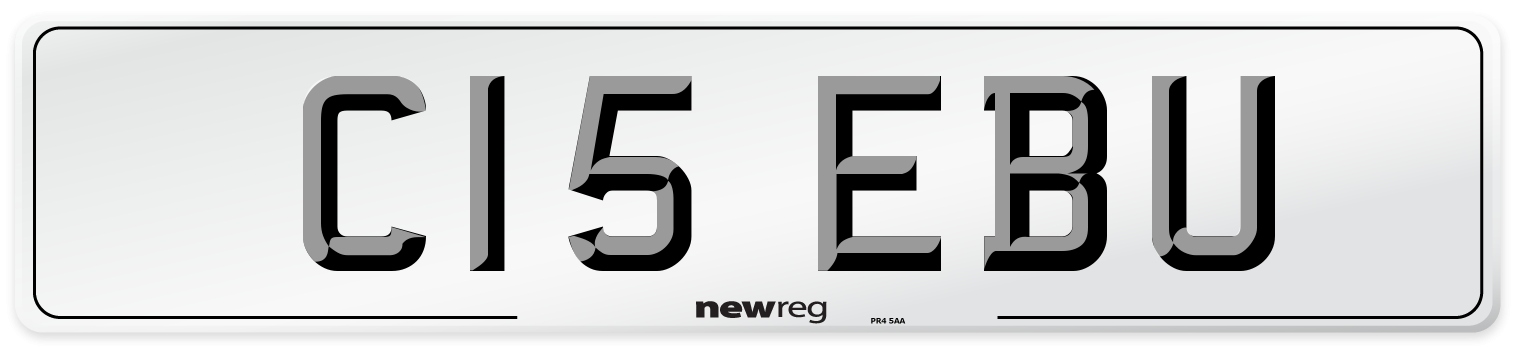 C15 EBU Number Plate from New Reg